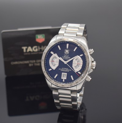 TAG HEUER Grand Carrera Calibre 17 Chronometer Herrenchronograph Referenz CAV511A, Schweiz um 2010, Automatik, beids. vergl. Geh. in Edelstahl inkl. ...