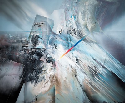 Klaus Heinrich Keller,1938-2018, Kaiserwetter, Öl/Lwd, links unten betitelt, signiert und dat. 90, ca. 150x180cm