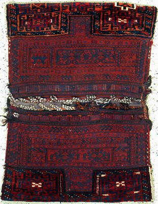 Afschar"Khordjin", Persien, Anfang 20.Jhd, Wolle auf Wolle, ca. 130 x 95 cm, EHZ: 2