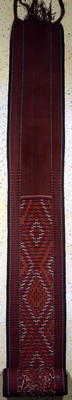 Antikes"Zeltband", Turkmenistan, um 1900, Wolle auf Wolle, ca. 1660 x 53 cm, EHZ: 2-3 (kleine geflickte Stelle).