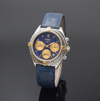 BREITLING Sextant Armbandchronograph Referenz B55047, Schweiz um 1995, quarz, Edelstahl/Gold komb., Boden u. Krone verschr., Lünette m. 60er Teilung ...