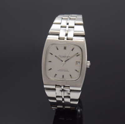 OMEGA Constellation Chronometer Referenz 168.047 in Stahl, Schweiz um 1969, Automatik, 4-fach verschr. Geh., integr. orig. Band Ref. 1116, Boden m. ...