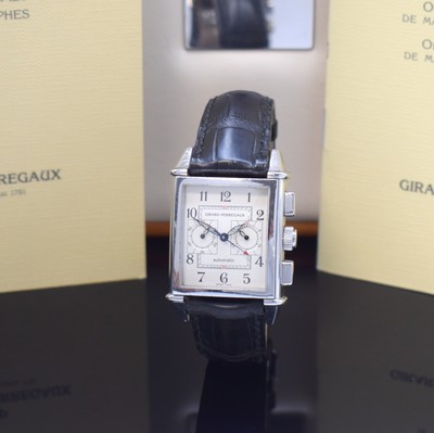 GIRARD PERREGAUX limitierter Armbandchronograph Vintage 1945 Referenz 2599, Schweiz um 2002, Automatik, auf 2001 Stück limitiertes Modell in ...