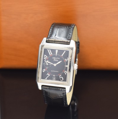 ZENITH Elite Port Royal Herrenarmbanduhr, Schweiz um 2000, Automatik, Edelstahlgeh. Boden 4-fach verschr., Saphirglas, schwarzes Kontrastzifferbl. m. ...
