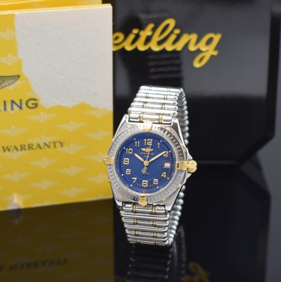 BREITLING Damenarmbanduhr Serie Wings Referenz B67050, Schweiz verk. lt. beil. Garantie 03/2000, quarz, Edelstahl inkl. orig. Roleauxband m. dopp. ...