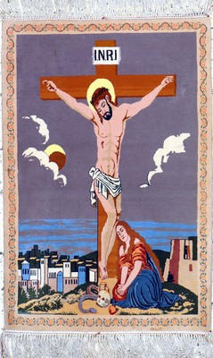 Esfahan fein, Persien, ca. 60 Jahre, Korkwolle auf Seide, ca. 90 x 60 cm, ca. 1,0 Mio. Kn/qm, EHZ: 2