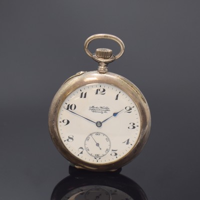 MARTIN WINKLER/Deutsche Präzisions-UhrenfabrikGlashütte e.G.m.b.H. offene Silbertaschenuhr, Deutschland um 1926, glattes Lucia-Geh., ...