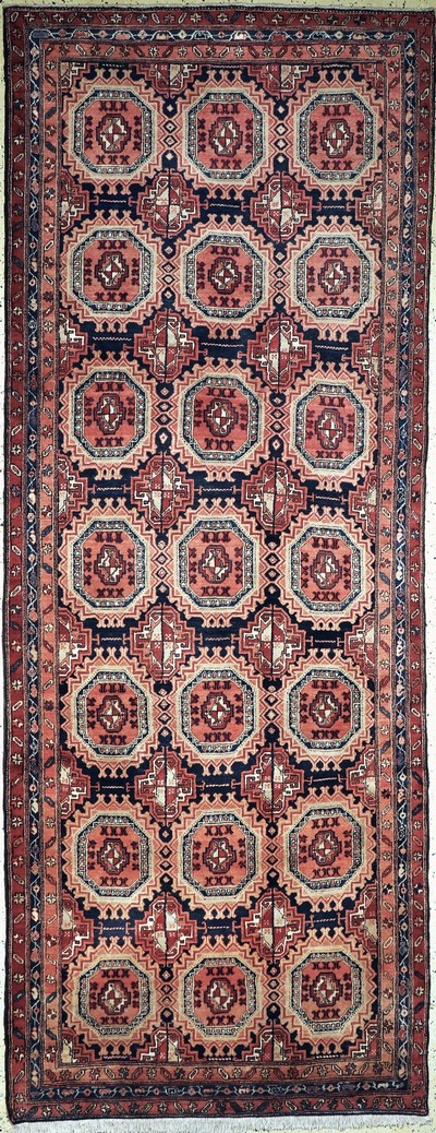 Meschgin alt, Persien, Mitte 20.Jhd, Wolle auf Baumwolle, ca. 357 x 124 cm, EHZ: 1-2