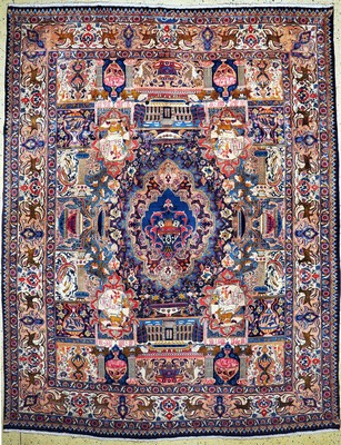 Kaschmar alt, Persien, Mitte 20.Jhd, Wolle auf Baumwolle, ca. 380 x 295 cm, gereinigt, EHZ: 1-2