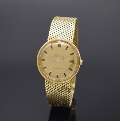 OMEGA feine und seltene Herrenarmbanduhr Constellation Chronometer in GG 750/000 Referenz 7190, Automatik, Schweiz um 1967, massiv Gold inkl. ...