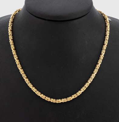14 kt Gold Königskette, GG 585/000, L. ca. 80 cm, Karabinerschließe, ca. 46.0 g