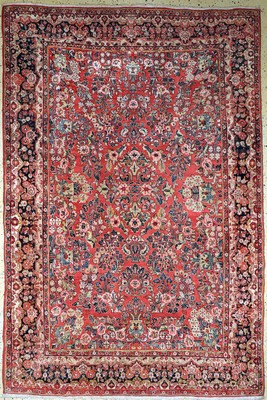 Us Re-Import Sarogh, Persien, Anfang 20.Jhd, Wolle auf Baumwolle, ca. 280 x 188 cm,EHZ: 2