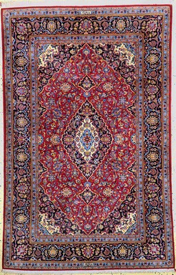 Keschan"Shadsar"fein Persien, signiert, Ende 20.Jhd, Korkwolle, ca. 210 x 136 cm, EHZ:1-2