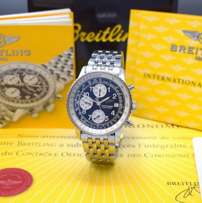 BREITLING Armbandchronograph Old Navitimer Referenz A13322, Automatik, Chronometer in Edelstahl inkl. Pilotband m. Faltschließe, entsp. Saphirglas, ...
