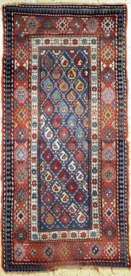 Antiker"Moghan", Kaukasus, 19.Jhd, Wolle auf Wolle, ca. 240 x 120 cm, EHZ: 4