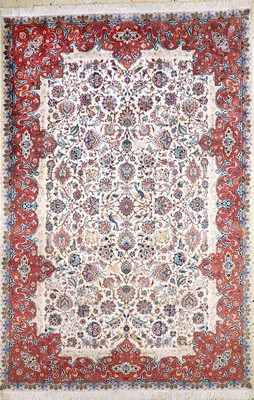 Täbriz fein, Persien, Mitte 20.Jhd, Korkwolle auf Baumwolle, ca. 295 x 200 cm, Reinigungsbedürftig, EHZ: 2