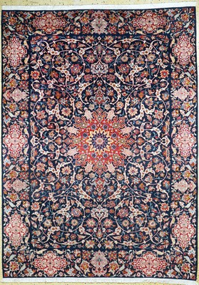 Keschan alt, Persien, Mitte 20.Jhd, Wolle auf Baumwolle, ca. 292 x 213 cm, EHZ: 3, (Fransen erneuert)
