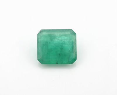 Loser facett. Smaragd, 7.51 ct, Rechteck, nat. Einschlüsse