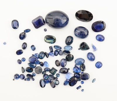 Lot lose Saphire, zus. 100.02 ct, in versch. Formen, Farben, Größen und Schliffarten, z.T. Ausfassware