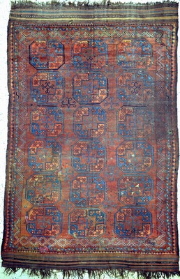 Ersari antik, Turkmenistan, 19.Jhd, Wolle auf Wolle, ca. 293 x 190 cm, EHZ: 4