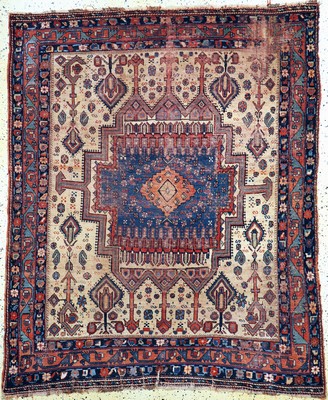Afschar antik, Persien, 19.Jhd, Wolle auf Wolle, ca. 181 x 150 cm, EHZ: 4