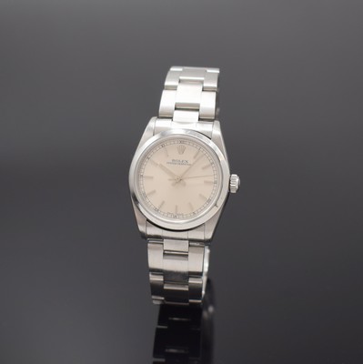 ROLEX Mediumarmbanduhr Oyster Perpetual Referenz 77080, Automatik, Schweiz um 2002, Edelstahlgeh. inkl. Oysterband m. Faltschl., Boden und Krone ...