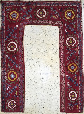 Susani"Kapunuk", Uzbekistan, um 1900, Seidenstickerei, ca. 217 x 159 cm, EHZ: 2-3, (kleine Löcher)