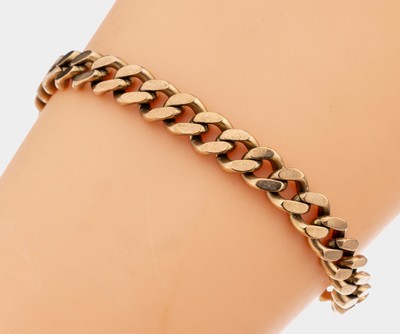 8 kt Gold Armband, RG 333/000, L. ca. 20.5 cm, Kastenschloss mit 2 Sicherheitsachten, ca.23.9 g, Schließe sollte geprüft werden