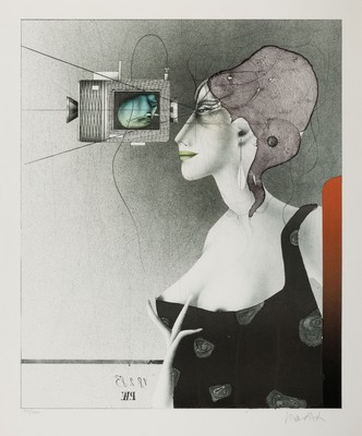 Paul Wunderlich, 1927-2010, Konvolut aus 5 Farblithografien, je sign., num., je unter Glas gerahmt, je unterschiedlich groß, 2x70x51 cm, 3x50x60 cm