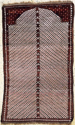 Ersari"Gebetsteppich", Afghanistan, Anfang 20.Jhd, Wolle auf Wolle, ca. 170 x 113 cm, Mottenfraß, EHZ: 3