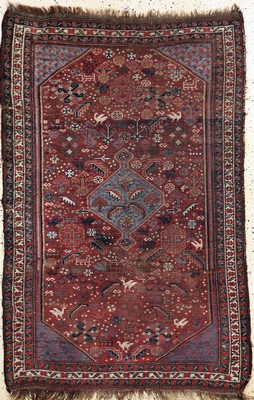 Antiker Khamseh, Persien, 19.Jhd, Wolle aufWolle, ca. 175 x 113 cm, EHZ: 3-4