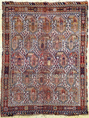 Ghaschgai antik, Persien, 19.Jhd, Wolle aufWolle, ca. 180 x 138 cm, EHZ: 4