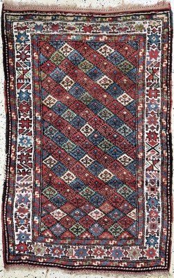 Kurdischer"Dorfteppich", Persien, um 1900, Wolle auf Wolle, ca. 165 x 107 cm, EHZ: 2-3