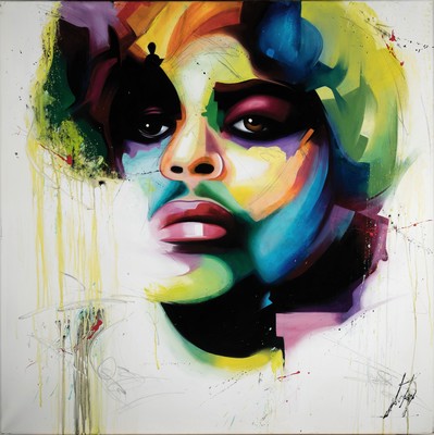 Michael Frey, tätig in Landau, "Prince", Öl/Lwd, rechts unten signiert, ca. 100x100 cm