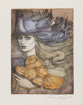 Ernst Fuchs, 1930-2015 Wien, Malcha, Farblithographie, handsign., num. 48/120, ca. 36.5x26.5cm, PP, u.Gl., R. ca. 69x60cm