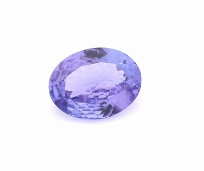 Loser Tansanit, ca. 1.57 ct, ovalfacett.