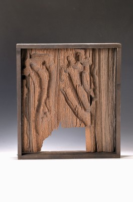 Hans Brockhage, 1925-2009 Schwarzenberg, interpretierter Fundgegenstand Mooreiche, rückseitig auf altem Etikett betitelt und handsigniert, dat. ...
