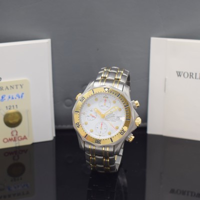 OMEGA Seamaster Professional Chronometer Armbandchronograph in Titan/Gold kombiniert Referenz 2297.80.00, Automatik, Boden, Krone und Heliumventil ...