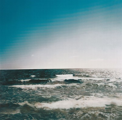 Gerhard Richter, geb. 1932, Seestück, Offsetlithografie, handsign., Hrsg. Museum Guggenheim Bilbao, gerahmt, Motiv ca. 60x60 cm, gesamt ca. 68,5x69 ...