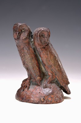 Prof. Erich Koch, 1924 Roßbach/Pfalz - 2014 München, Eulenpaar, signiert, H.c a 10.5 x 9 x 5.5 cm