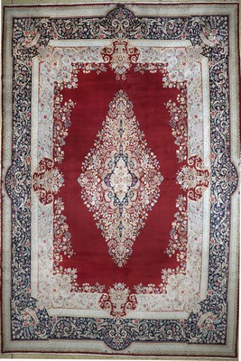 Kerman fein signiert, Persien, Mitte 20.Jhd, Wolle auf Baumwolle, ca. 442 x 300 cm,EHZ: 1-2