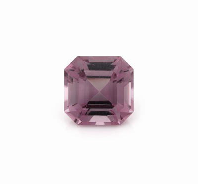 Loser pinkfarbener Diaspor, ca. 4.5 ct, facett. Asscher Cut, ca. 9.5 x 9.5 x 6.5 mm,