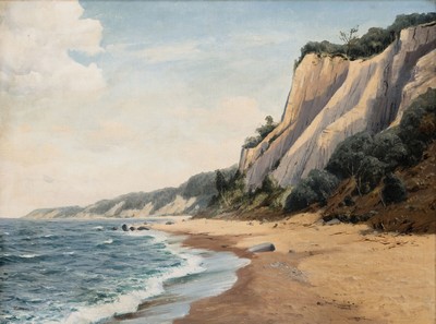 Waldemar Schlichting, 1896 Berlin-1970, Küstenlandschaft auf Rügen, Öl/Lwd, links unten sign., ca. 60x80cm, R. ca. 73x93cm