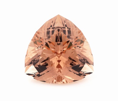 Loser Imperial-Topas ca. 82.5 ct, facett. Trilliantschliff, Light Reddish Orange, ca. 27.5 x 27.5 x 18.0 mm,