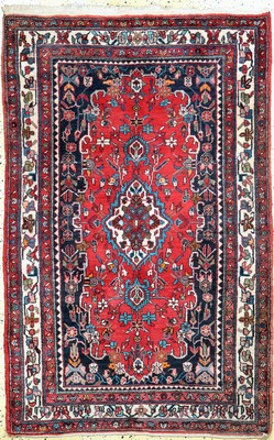 Hamadan, Persien, Mitte 20.Jhd, Wolle auf Baumwolle, ca. 200 x 130 cm, EHZ: 2