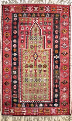 Anatol Kelim, Türkei, Anfang 20.Jhd, Wolle auf Wolle, ca. 204 x 130 cm, EHZ: 2