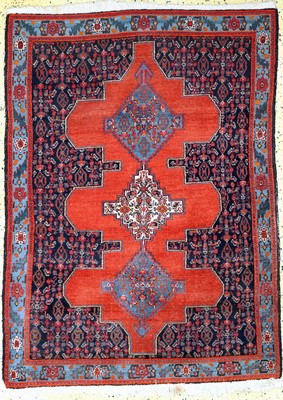 Senneh alt, Persien, Mitte 20.Jhd, Wolle auf Baumwolle, ca. 150 x 103 cm, EHZ: 2