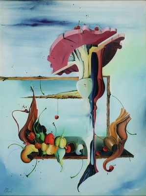 Giovanni Pelliccioli, geb. 1947, La carezza del Tempo, Öl/Lwd, sign., verso Künstleretikett mit Titel, ca. 80x60cm, R. ca. 100x80cm