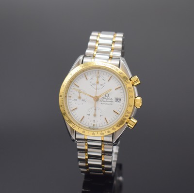 OMEGA Speedmaster Herrenarmbanduhr mit Chronograph Referenz 175.0043/375.0043, Schweiz um 1995, Edelstahl/Gold komb., inkl. Gliederband m. Faltschl., ...