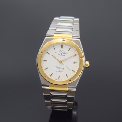 IWC Herrenarmbanduhr Ingenieur SL in Stahl/Gold am Stahlband Referenz 3506.1, Schweiz um 1990, Automatik, satin. Geh., Boden und Krone verschr., ...